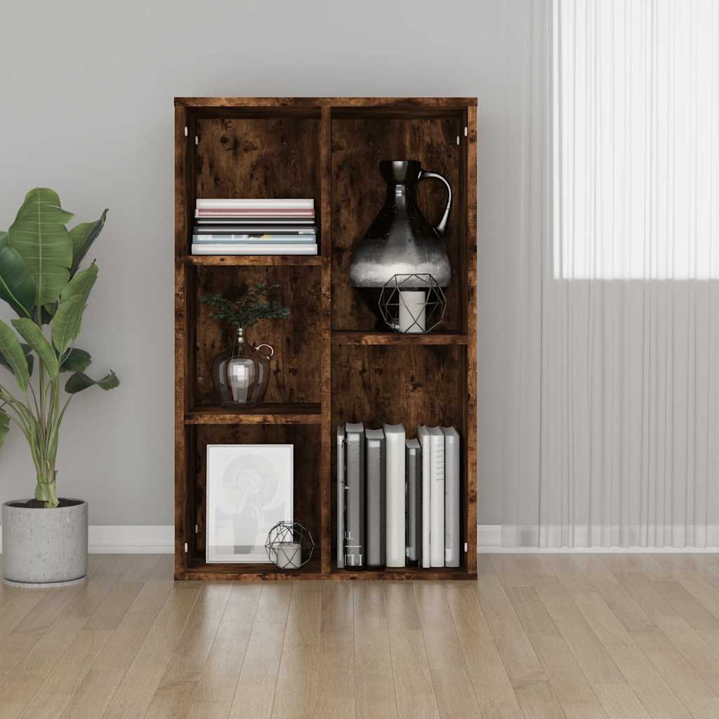 vidaXL Bibliotecă/servantă, stejar afumat, 50x25x80 cm, lemn prelucrat vidaXL Bibliotecă/servantă, stejar afumat, 50x25x80 cm, lemn prelucrat