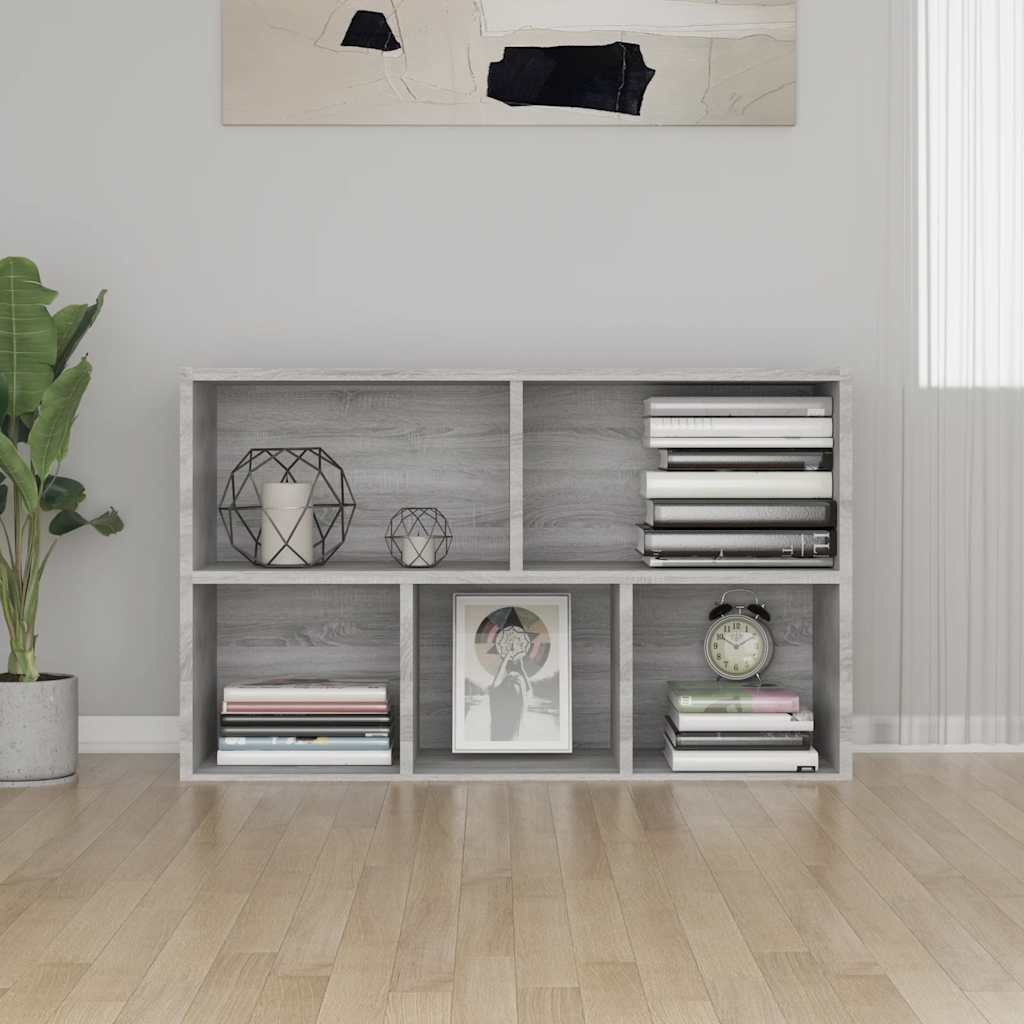 vidaXL Bibliotecă/Servantă, gri sonoma, 50x25x80 cm, lemn prelucrat vidaXL Bibliotecă/Servantă, gri sonoma, 50x25x80 cm, lemn prelucrat