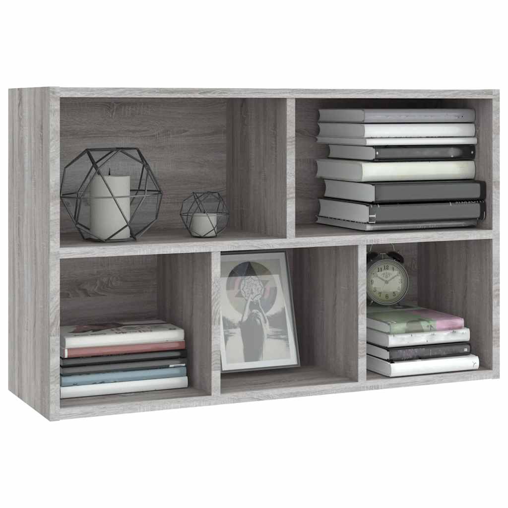 vidaXL Bibliotecă/Servantă, gri sonoma, 50x25x80 cm, lemn prelucrat vidaXL Bibliotecă/Servantă, gri sonoma, 50x25x80 cm, lemn prelucrat