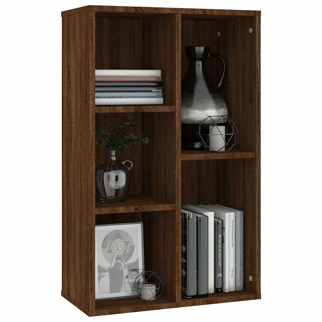 vidaXL Bibliotecă/servantă, stejar maro, 50x25x80 cm, lemn prelucrat vidaXL Bibliotecă/servantă, stejar maro, 50x25x80 cm, lemn prelucrat