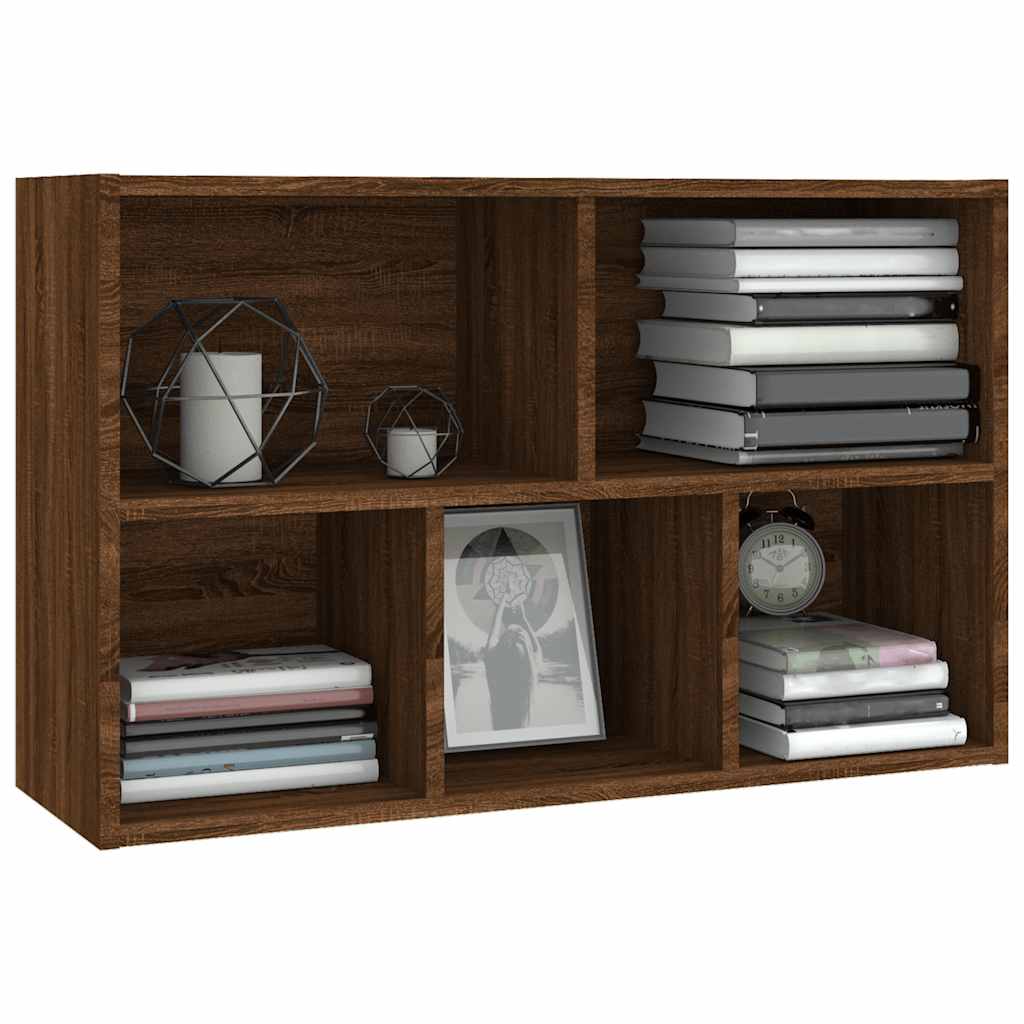 vidaXL Bibliotecă/servantă, stejar maro, 50x25x80 cm, lemn prelucrat vidaXL Bibliotecă/servantă, stejar maro, 50x25x80 cm, lemn prelucrat