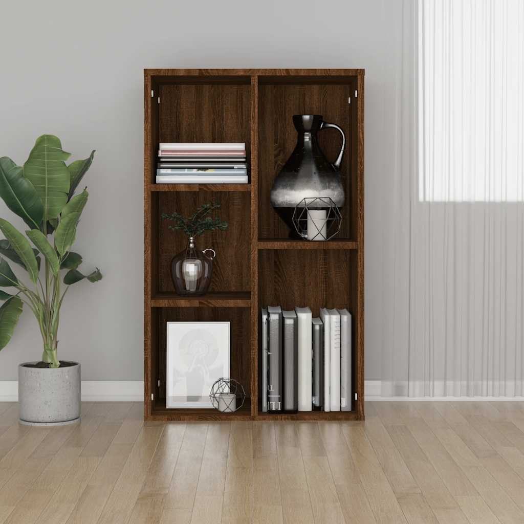 vidaXL Bibliotecă/servantă, stejar maro, 50x25x80 cm, lemn prelucrat vidaXL Bibliotecă/servantă, stejar maro, 50x25x80 cm, lemn prelucrat