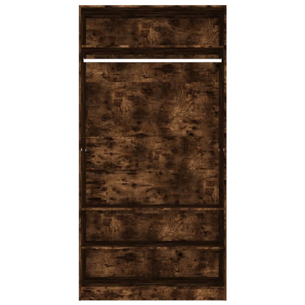 vidaXL Șifonier, stejar afumat, 100x50x200 cm, lemn prelucrat