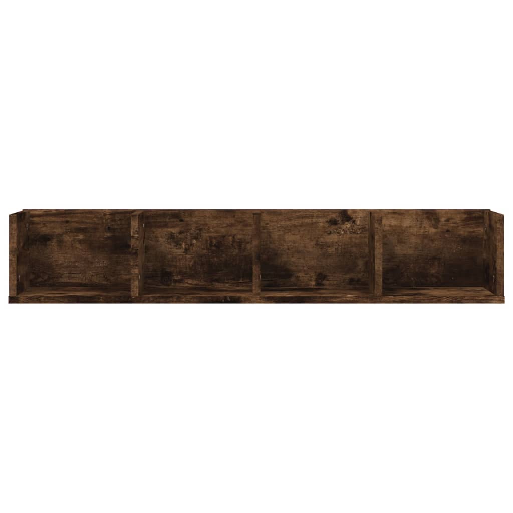vidaXL Raft de perete CD-uri, stejar fumuriu, 100x18x18 cm, lemn vidaXL Raft de perete CD-uri, stejar fumuriu, 100x18x18 cm, lemn