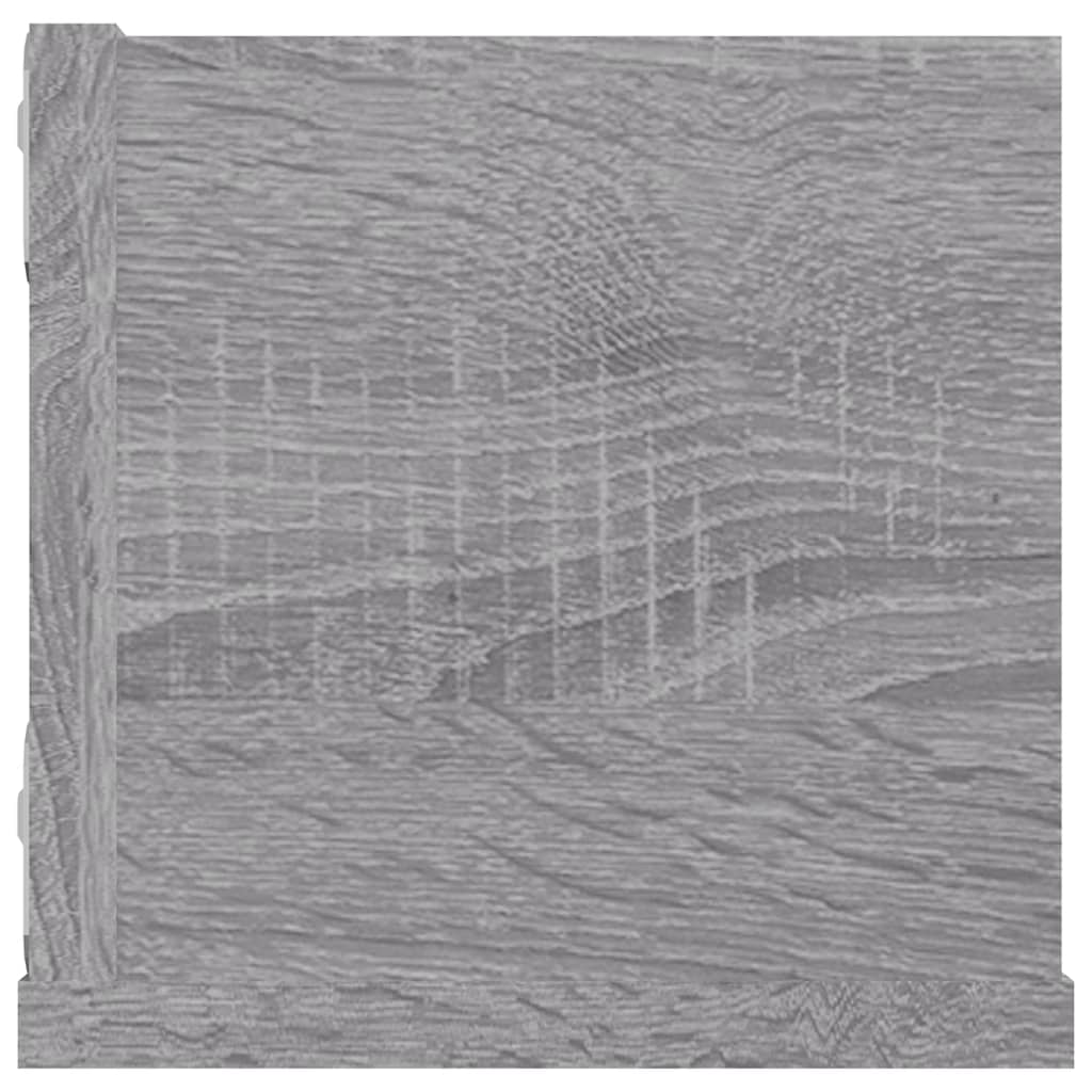 vidaXL Raft de perete CD-uri, gri sonoma, 100x18x18 cm, lemn prelucrat