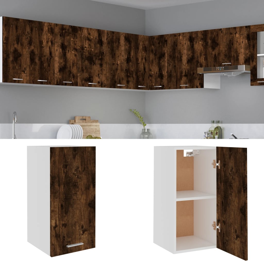 vidaXL Dulap suspendat “Lyon”, stejar fumuriu, 29,5x31x60 cm