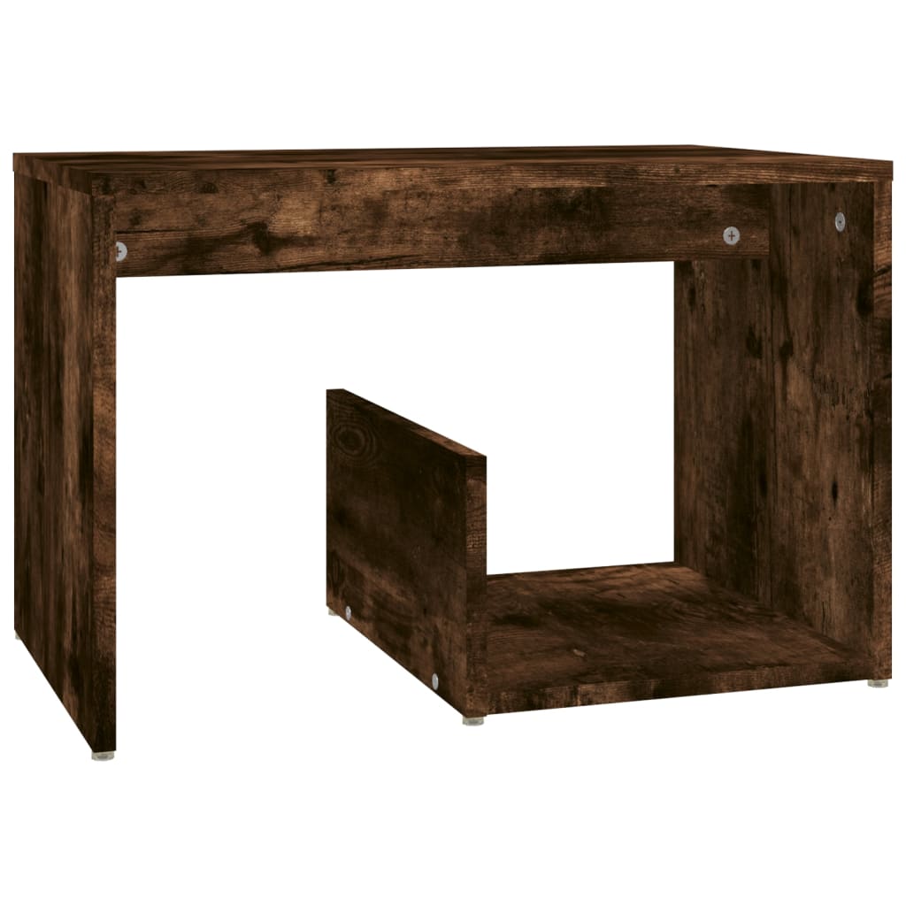 vidaXL Masă laterală, stejar fumuriu, 59x36x38 cm, lemn compozit vidaXL Masă laterală, stejar fumuriu, 59x36x38 cm, lemn compozit
