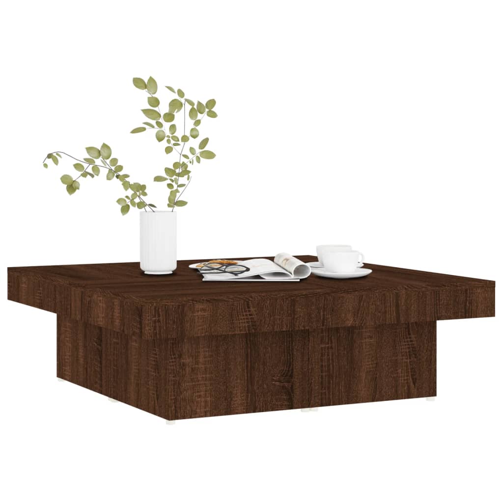 vidaXL Măsuță de cafea, stejar maro, 90x90x28 cm, lemn prelucrat vidaXL Măsuță de cafea, stejar maro, 90x90x28 cm, lemn prelucrat
