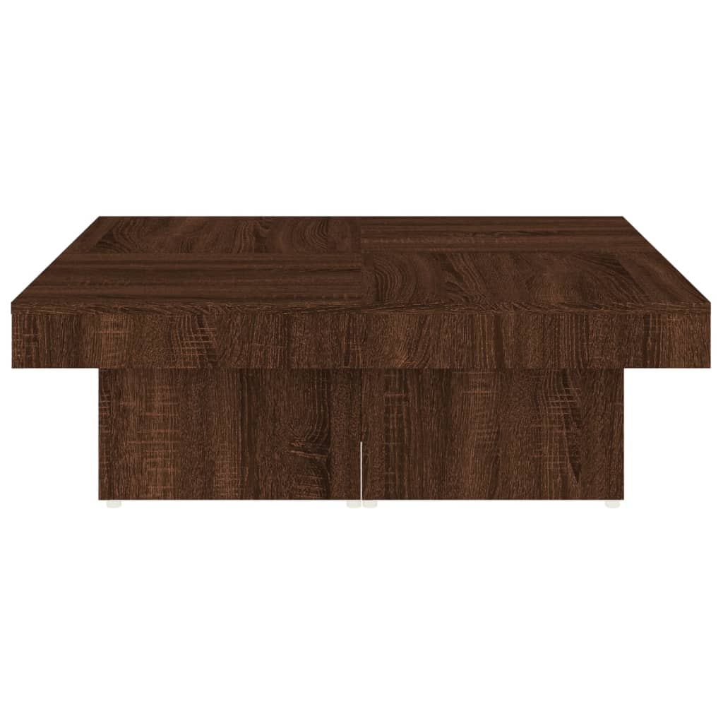 vidaXL Măsuță de cafea, stejar maro, 90x90x28 cm, lemn prelucrat vidaXL Măsuță de cafea, stejar maro, 90x90x28 cm, lemn prelucrat