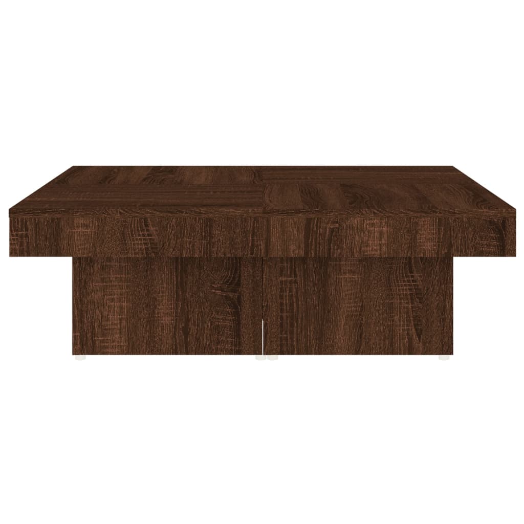 vidaXL Măsuță de cafea, stejar maro, 90x90x28 cm, lemn prelucrat vidaXL Măsuță de cafea, stejar maro, 90x90x28 cm, lemn prelucrat