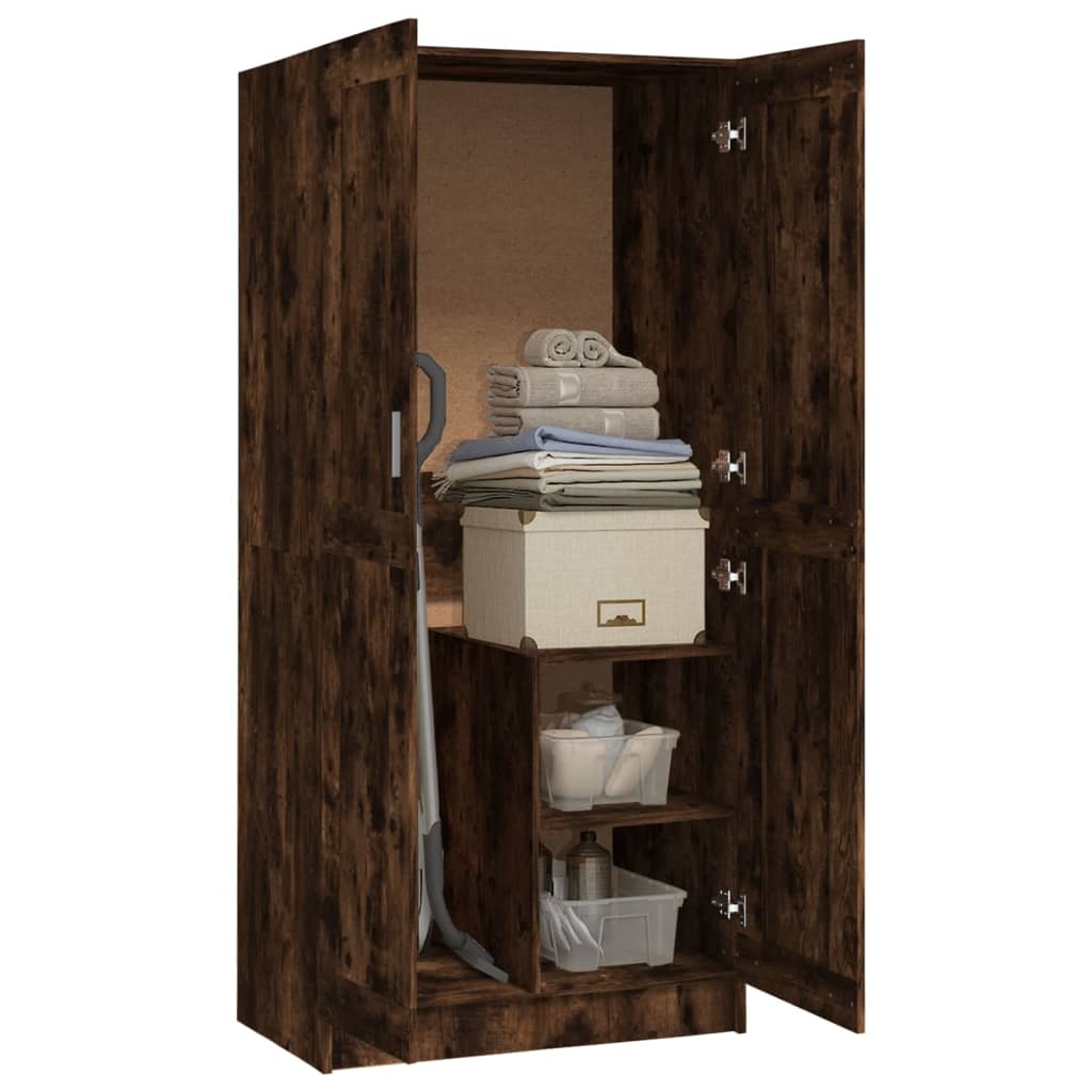 vidaXL Șifonier, stejar fumuriu, 82,5x51,5x180 cm, lemn prelucrat vidaXL Șifonier, stejar fumuriu, 82,5x51,5x180 cm, lemn prelucrat