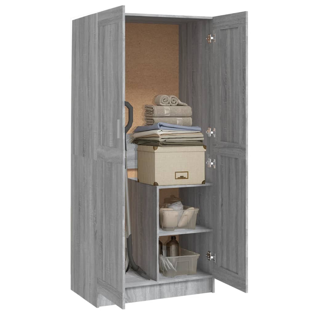 vidaXL Șifonier, gri sonoma, 82,5x51,5x180 cm, lemn prelucrat vidaXL Șifonier, gri sonoma, 82,5x51,5x180 cm, lemn prelucrat