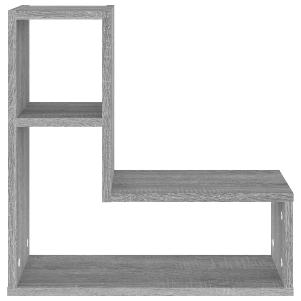 vidaXL Rafturi de perete, 2 buc., gri sonoma, 50x15x50 cm, lemn
