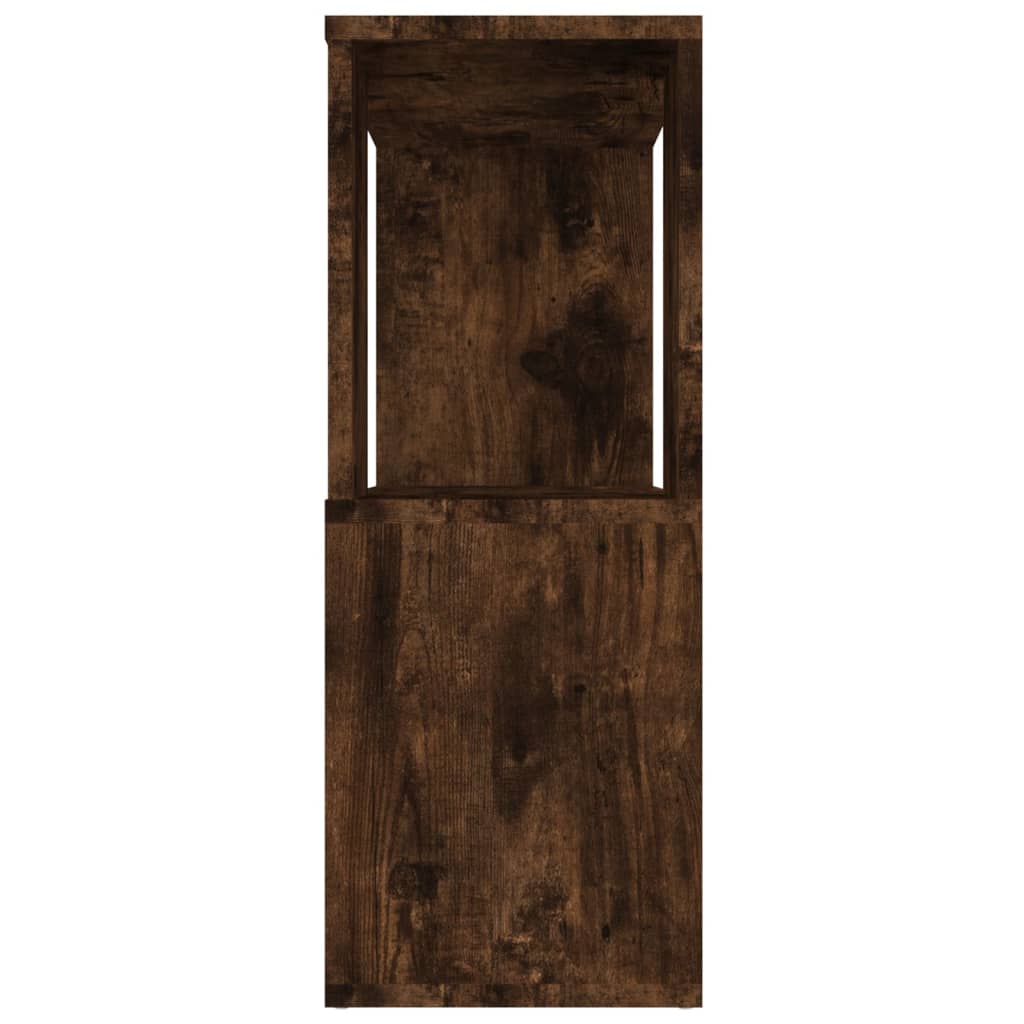 vidaXL Bibliotecă/Separator de cameră, stejar fumuriu, 80x24x63 cm vidaXL Bibliotecă/Separator de cameră, stejar fumuriu, 80x24x63 cm