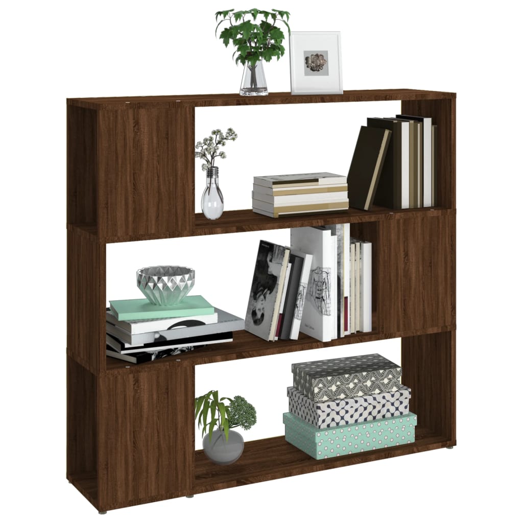 vidaXL Bibliotecă/Separator de cameră, stejar maro, 100x24x94 cm vidaXL Bibliotecă/Separator de cameră, stejar maro, 100x24x94 cm