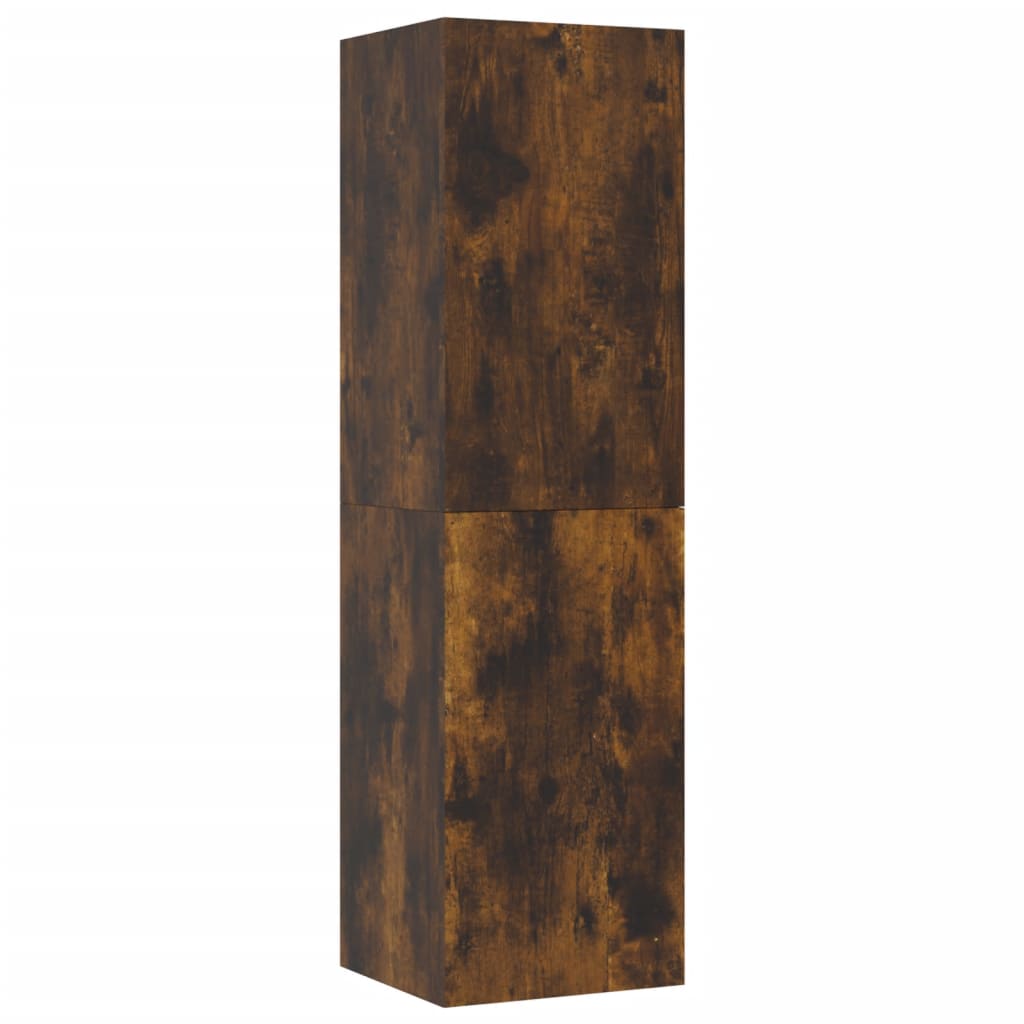 vidaXL Dulapuri TV suspendate, 2 buc., stejar afumat, 30,5x30x110 cm