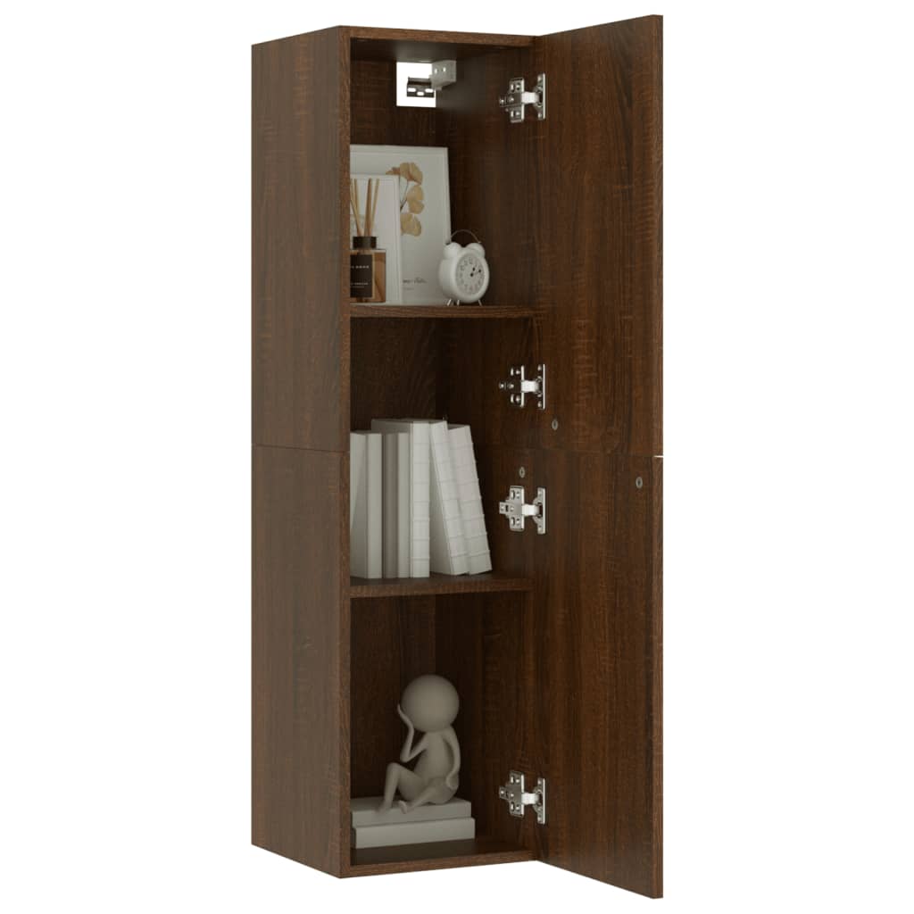 vidaXL Comodă TV cu montaj pe perete, stejar maro, 30,5x30x110 cm