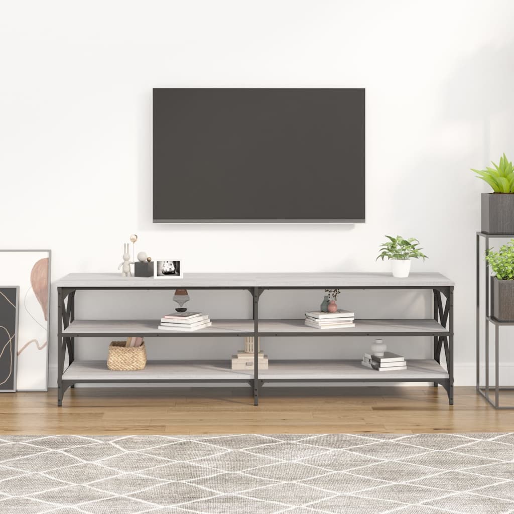 vidaXL Comodă TV, gri sonoma, 160x40x50 cm, lemn prelucrat vidaXL Comodă TV, gri sonoma, 160x40x50 cm, lemn prelucrat