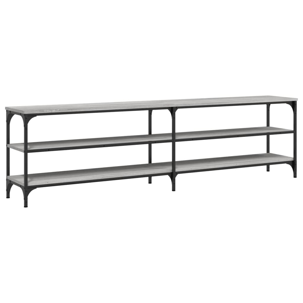 vidaXL Comodă TV, gri sonoma, 180x30x50 cm, lemn prelucrat și metal vidaXL Comodă TV, gri sonoma, 180x30x50 cm, lemn prelucrat și metal