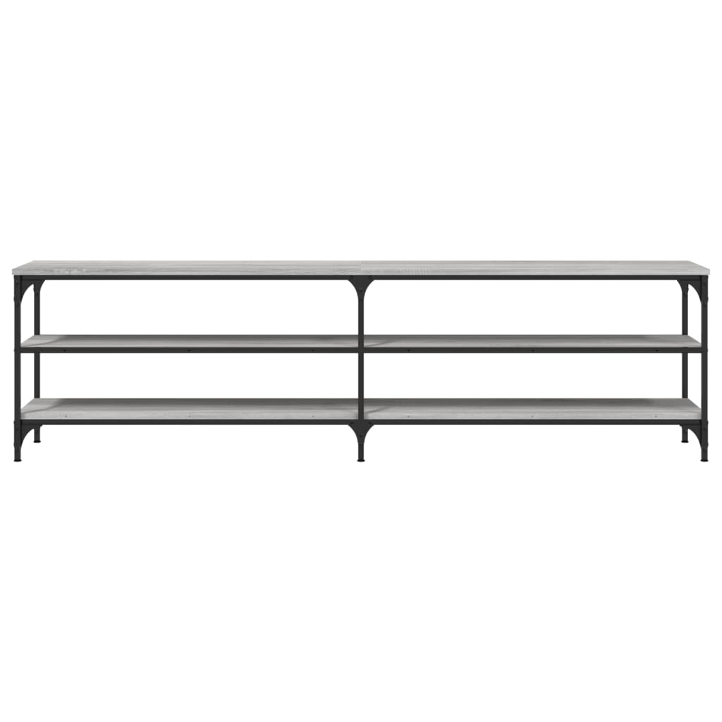 vidaXL Comodă TV, gri sonoma, 180x30x50 cm, lemn prelucrat și metal vidaXL Comodă TV, gri sonoma, 180x30x50 cm, lemn prelucrat și metal