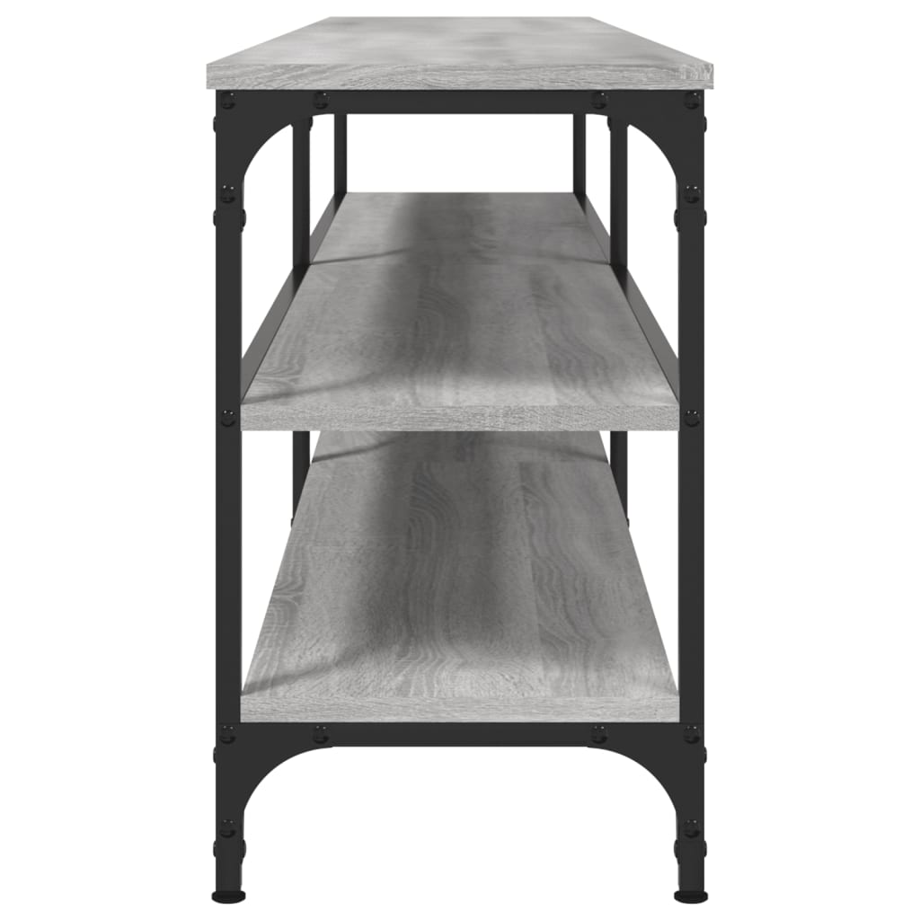 vidaXL Comodă TV, gri sonoma, 180x30x50 cm, lemn prelucrat și metal vidaXL Comodă TV, gri sonoma, 180x30x50 cm, lemn prelucrat și metal