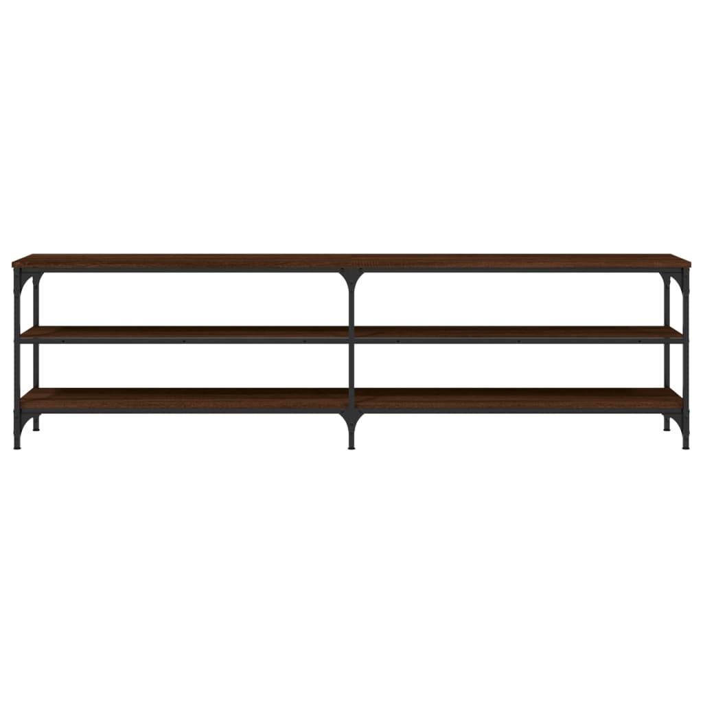 vidaXL Comodă TV, stejar maro, 180x30x50 cm lemn prelucrat și metal