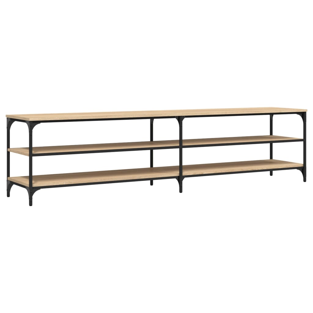 vidaXL Comodă TV, stejar sonoma, 200x30x50 cm, lemn prelucrat și metal vidaXL Comodă TV, stejar sonoma, 200x30x50 cm, lemn prelucrat și metal