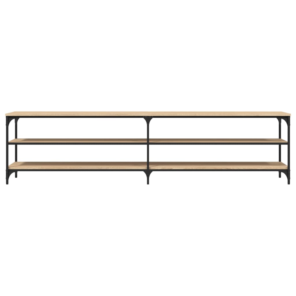 vidaXL Comodă TV, stejar sonoma, 200x30x50 cm, lemn prelucrat și metal vidaXL Comodă TV, stejar sonoma, 200x30x50 cm, lemn prelucrat și metal