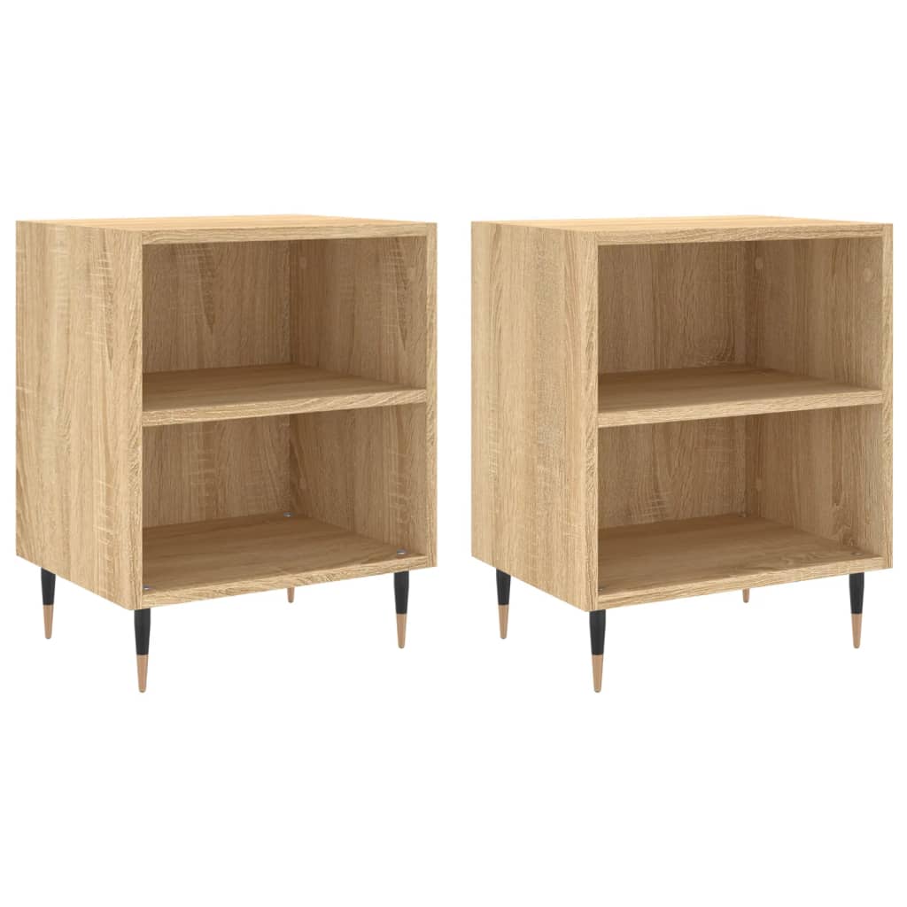 vidaXL Noptiere, 2 buc., stejar sonoma, 40x30x50 cm, lemn compozit vidaXL Noptiere, 2 buc., stejar sonoma, 40x30x50 cm, lemn compozit