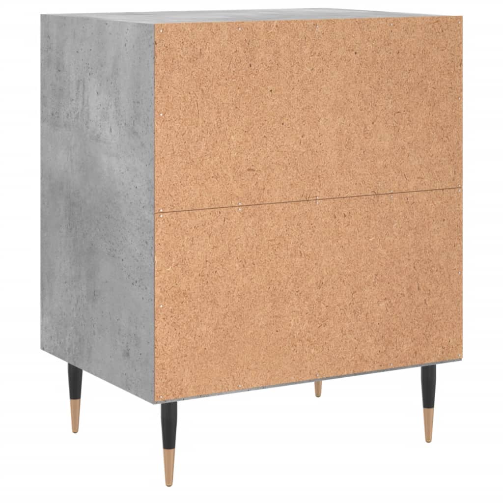 vidaXL Noptiere, 2 buc., gri beton, 40x30x50 cm, lemn compozit