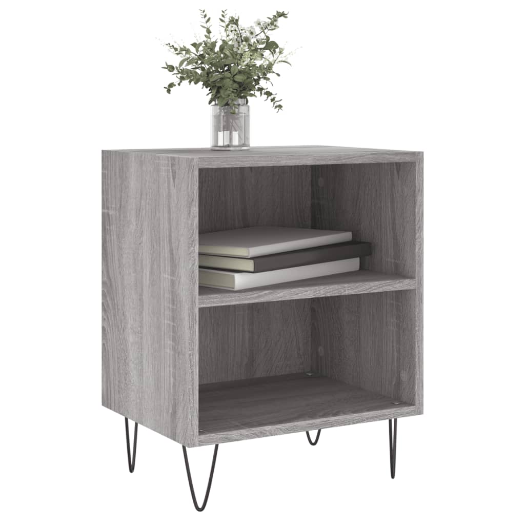 vidaXL Noptiere, 2 buc., gri sonoma, 40x30x50 cm, lemn compozit vidaXL Noptiere, 2 buc., gri sonoma, 40x30x50 cm, lemn compozit