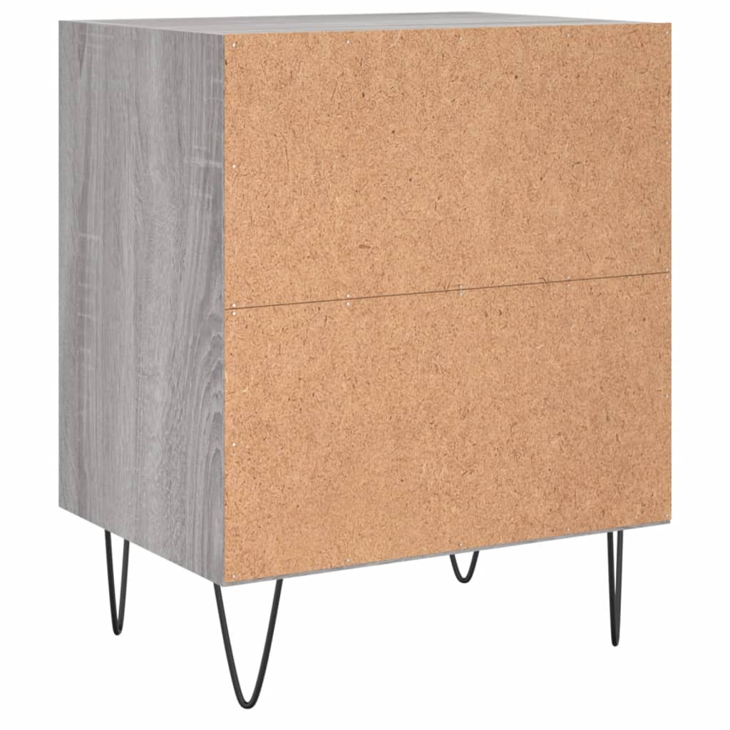 vidaXL Noptiere, 2 buc., gri sonoma, 40x30x50 cm, lemn compozit vidaXL Noptiere, 2 buc., gri sonoma, 40x30x50 cm, lemn compozit