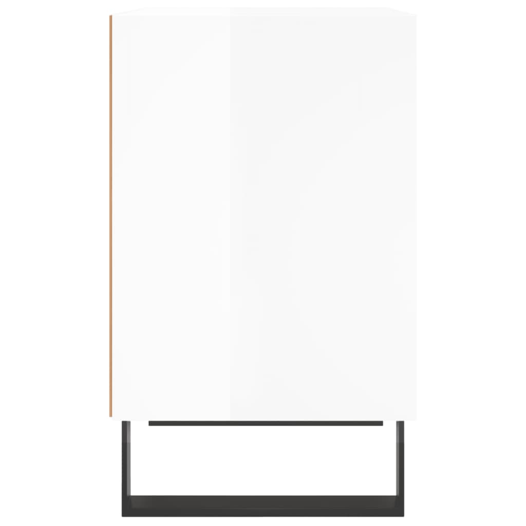 vidaXL Noptiere, 2 buc., alb extralucios, 40x30x50 cm, lemn compozit vidaXL Noptiere, 2 buc., alb extralucios, 40x30x50 cm, lemn compozit