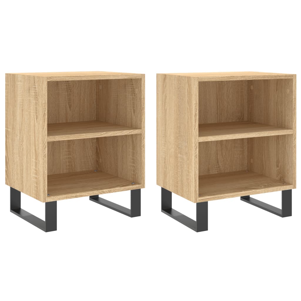 vidaXL Noptiere, 2 buc., stejar sonoma, 40x30x50 cm, lemn compozit vidaXL Noptiere, 2 buc., stejar sonoma, 40x30x50 cm, lemn compozit