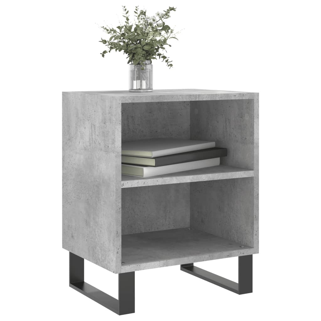 vidaXL Noptiere, 2 buc., gri beton, 40x30x50 cm, lemn compozit