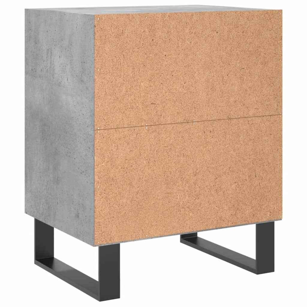 vidaXL Noptiere, 2 buc., gri beton, 40x30x50 cm, lemn compozit