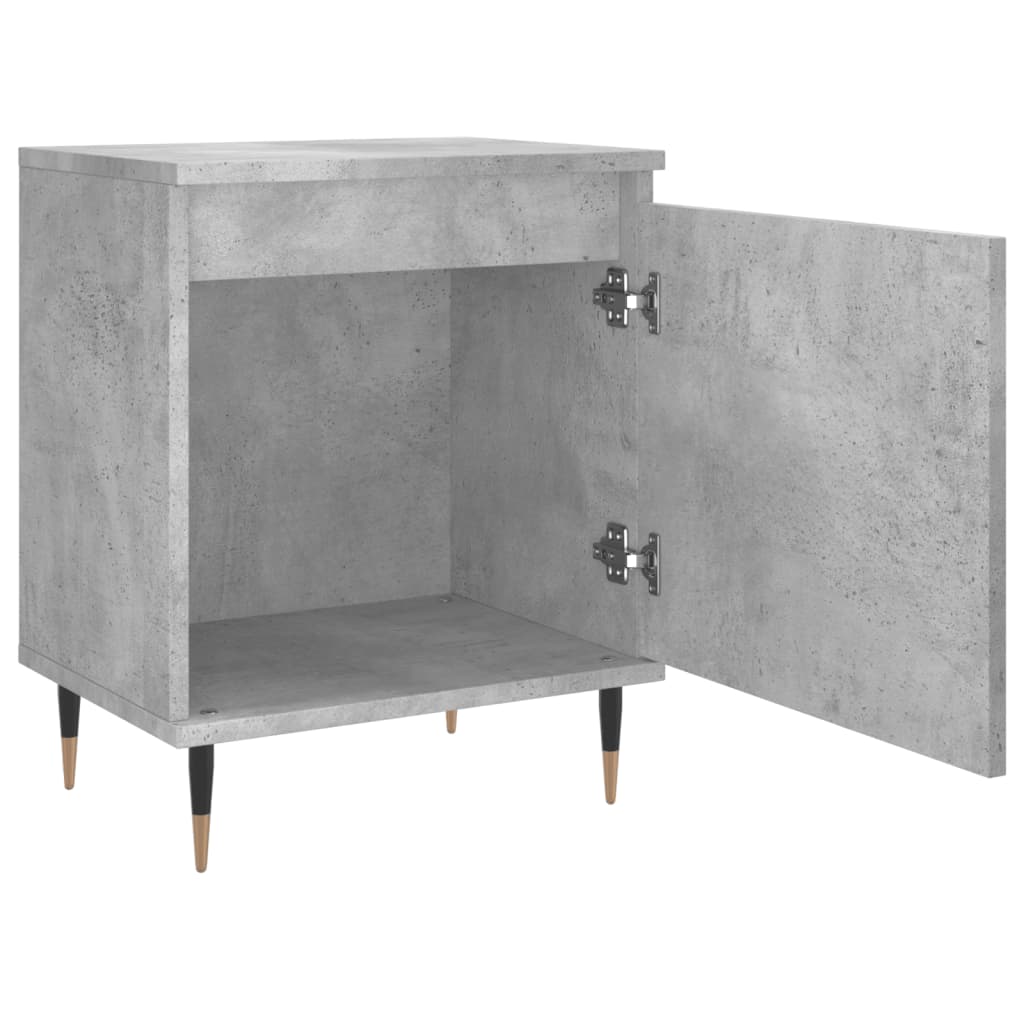 vidaXL Noptiere, 2 buc., gri beton, 40x30x50 cm, lemn compozit