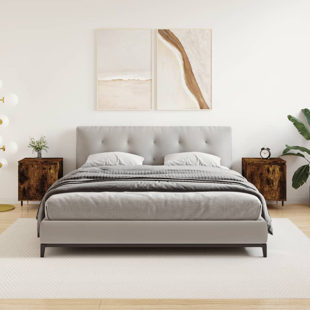vidaXL Noptiere, 2 buc., stejar fumuriu, 40x30x50 cm, lemn compozit vidaXL Noptiere, 2 buc., stejar fumuriu, 40x30x50 cm, lemn compozit