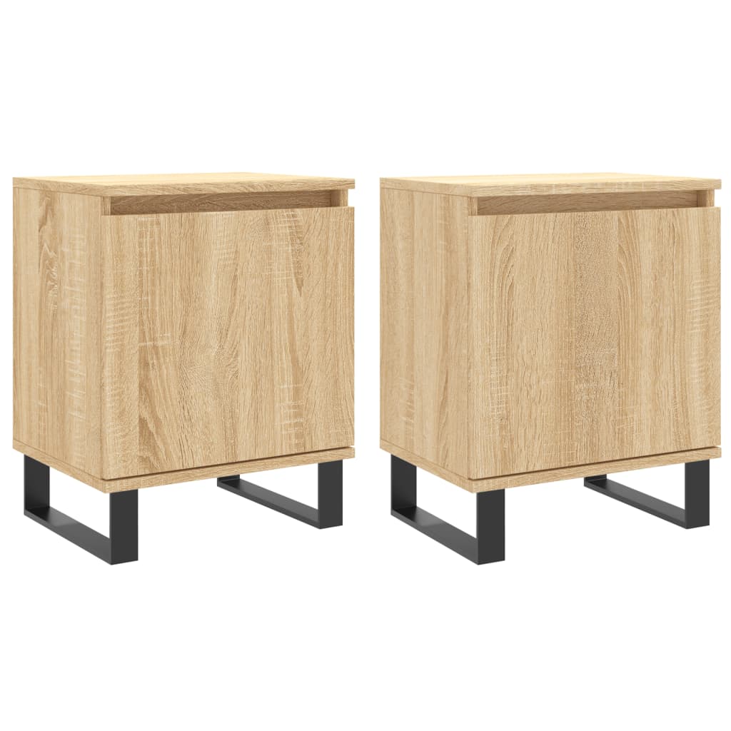vidaXL Noptiere, 2 buc., stejar sonoma, 40x30x50 cm, lemn compozit vidaXL Noptiere, 2 buc., stejar sonoma, 40x30x50 cm, lemn compozit