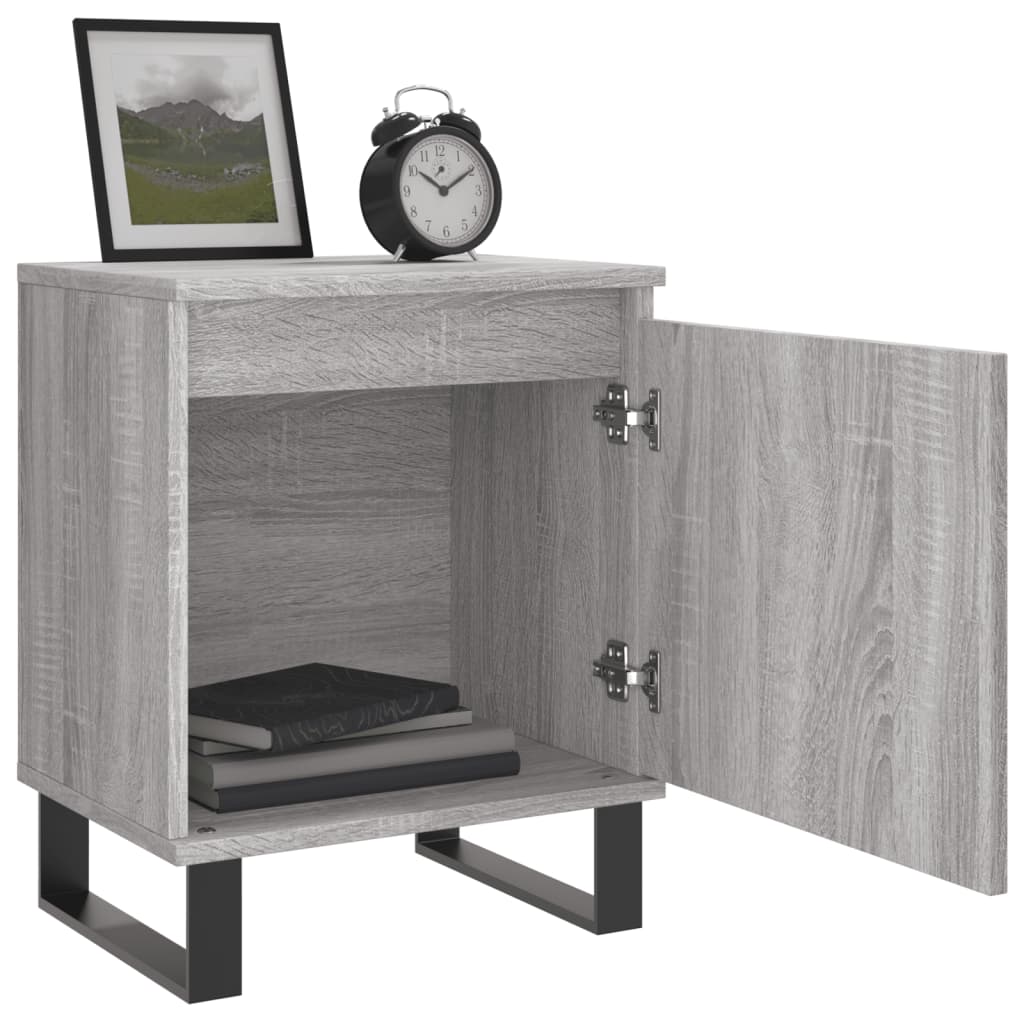 vidaXL Noptiere, 2 buc., gri sonoma, 40x30x50 cm, lemn compozit vidaXL Noptiere, 2 buc., gri sonoma, 40x30x50 cm, lemn compozit