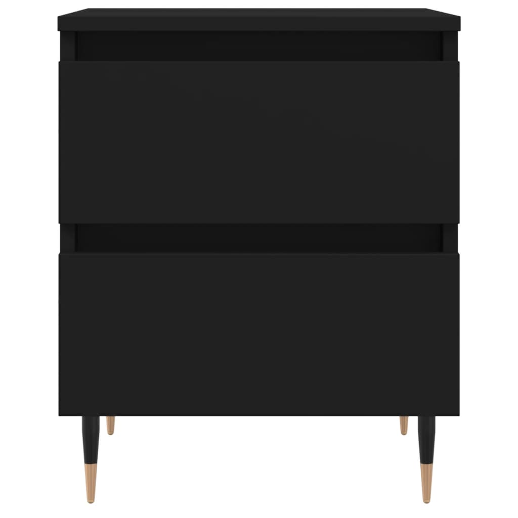vidaXL Noptiere, 2 buc., negru, 40x35x50 cm, lemn compozit vidaXL Noptiere, 2 buc., negru, 40x35x50 cm, lemn compozit
