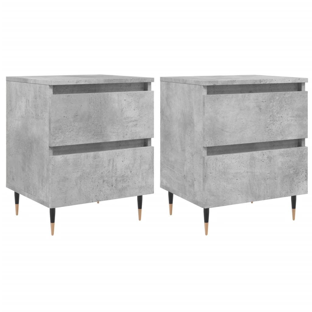 vidaXL Noptiere, 2 buc., gri beton, 40x35x50 cm, lemn compozit vidaXL Noptiere, 2 buc., gri beton, 40x35x50 cm, lemn compozit