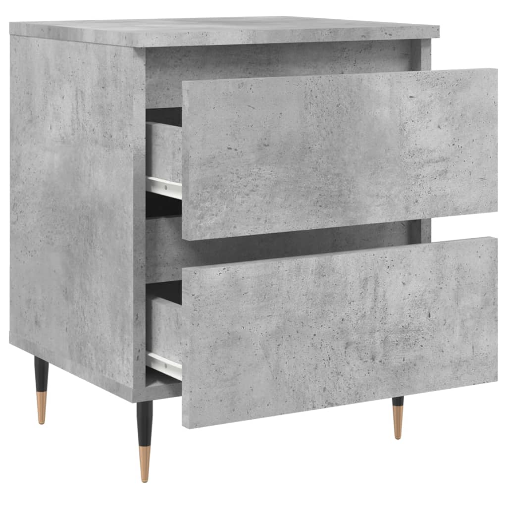 vidaXL Noptiere, 2 buc., gri beton, 40x35x50 cm, lemn compozit vidaXL Noptiere, 2 buc., gri beton, 40x35x50 cm, lemn compozit