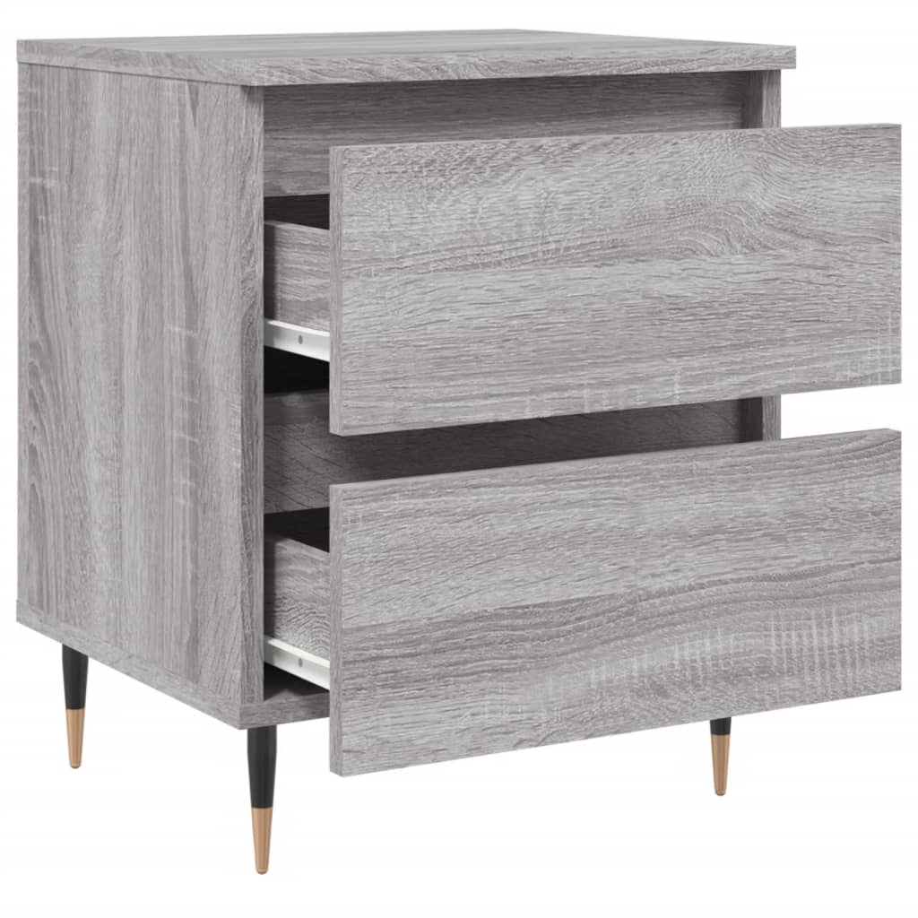 vidaXL Noptiere, 2 buc., gri sonoma, 40x35x50 cm, lemn compozit vidaXL Noptiere, 2 buc., gri sonoma, 40x35x50 cm, lemn compozit
