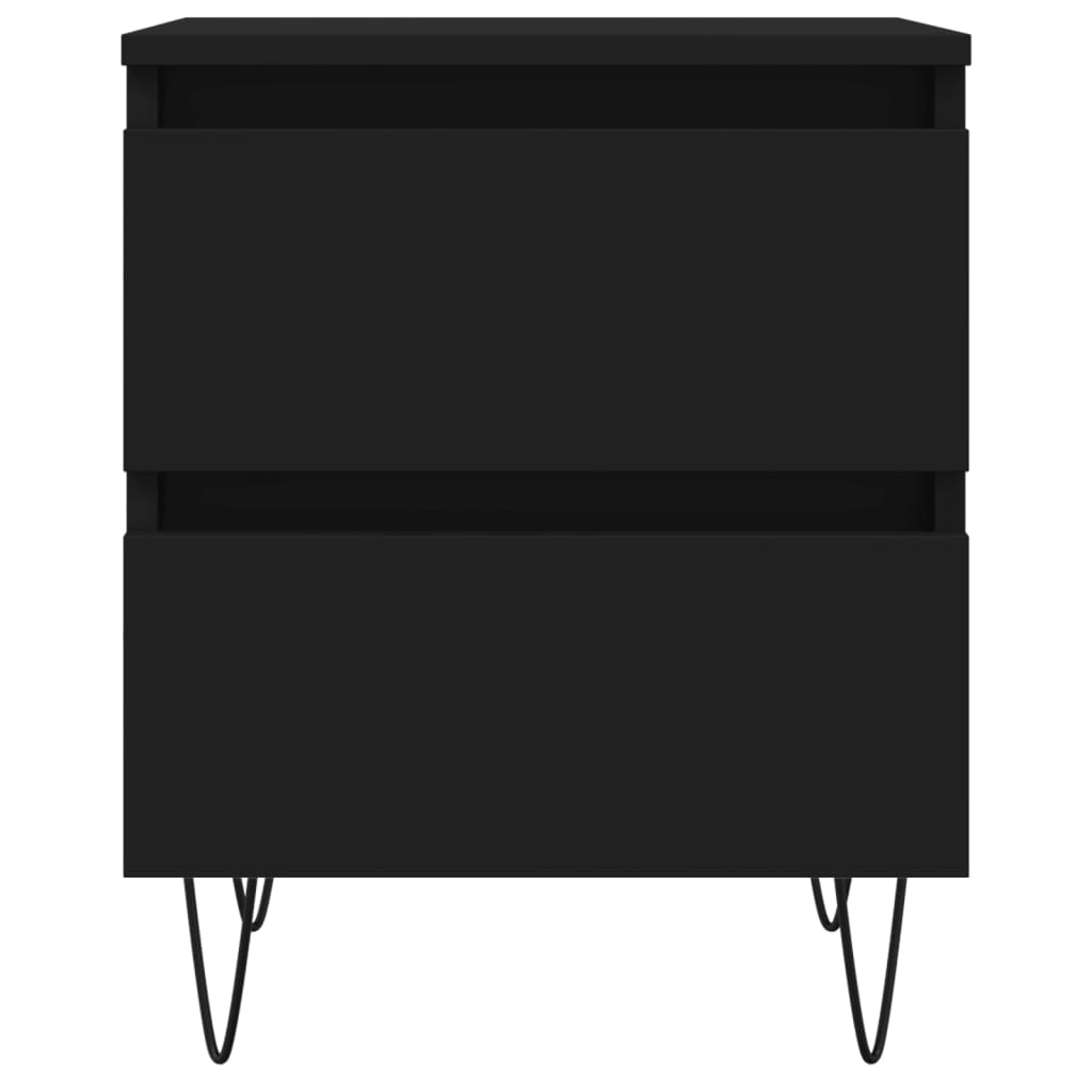 vidaXL Noptiere, 2 buc., negru, 40x35x50 cm, lemn compozit vidaXL Noptiere, 2 buc., negru, 40x35x50 cm, lemn compozit