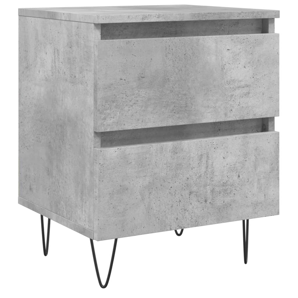 vidaXL Noptieră, gri beton, 40x35x50 cm, lemn compozit