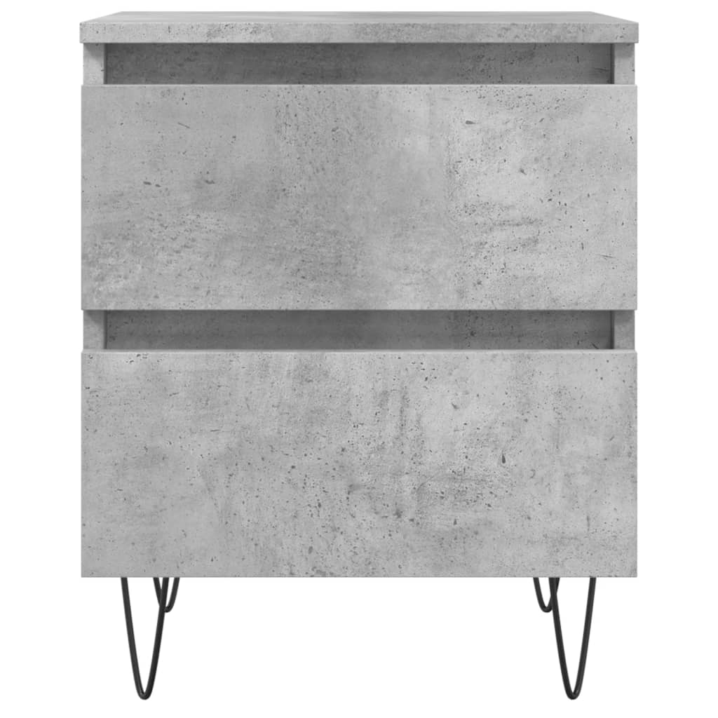 vidaXL Noptiere, 2 buc., gri beton, 40x35x50 cm, lemn compozit vidaXL Noptiere, 2 buc., gri beton, 40x35x50 cm, lemn compozit