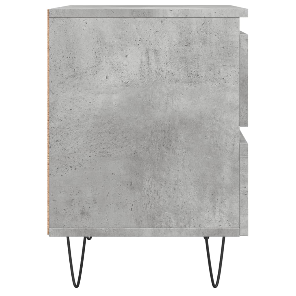 vidaXL Noptiere, 2 buc., gri beton, 40x35x50 cm, lemn compozit vidaXL Noptiere, 2 buc., gri beton, 40x35x50 cm, lemn compozit