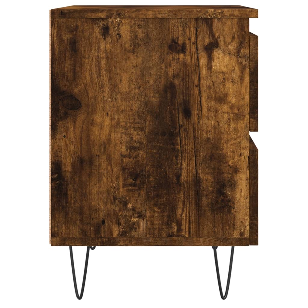 vidaXL Noptiere, 2 buc., stejar fumuriu, 40x35x50 cm, lemn compozit vidaXL Noptiere, 2 buc., stejar fumuriu, 40x35x50 cm, lemn compozit