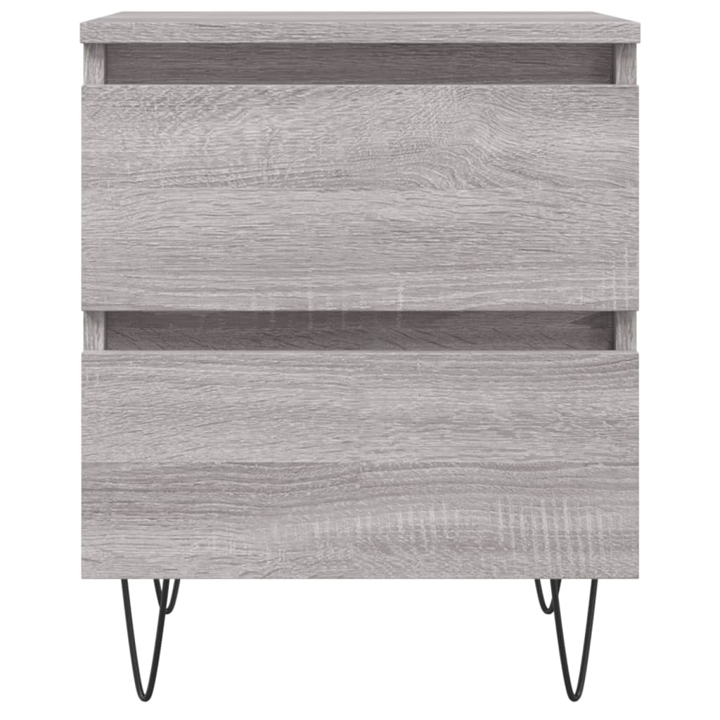 vidaXL Noptiere, 2 buc., gri sonoma, 40x35x50 cm, lemn compozit vidaXL Noptiere, 2 buc., gri sonoma, 40x35x50 cm, lemn compozit